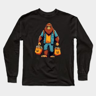 Bigfoot's Halloween Candy Hunt Long Sleeve T-Shirt